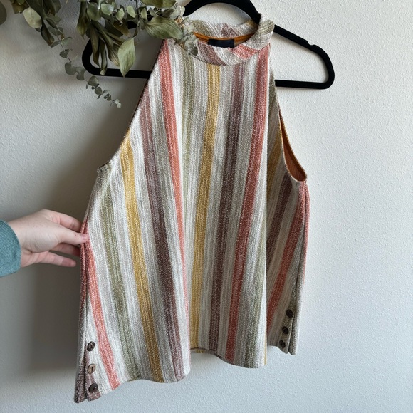 W5 Anthropologie | Striped Halter Tank Top - Picture 3 of 6